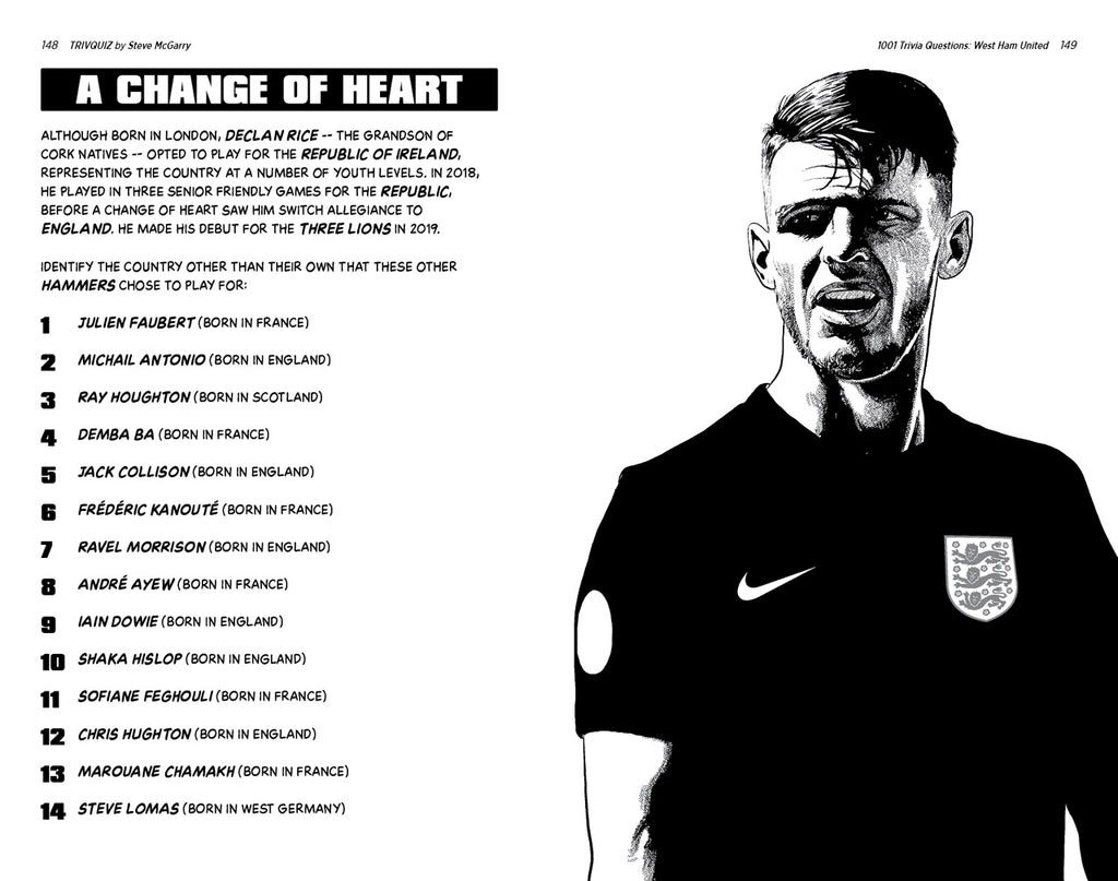 1001 Trivia Questions - West Ham United